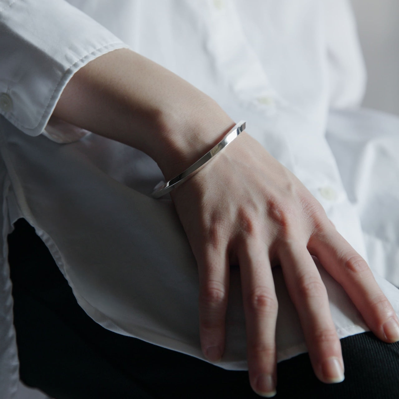 シルバー925 バングル ｜幅4mm｜21-B-004