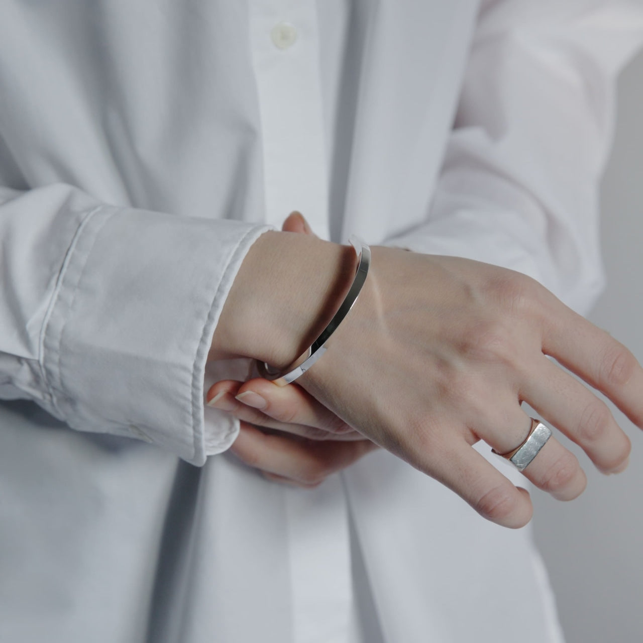 シルバー925 バングル ｜幅4mm｜21-B-004